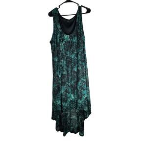Elegant Green Patterned Women's Dress
